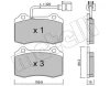 22-0251-4 METELLI Комплект тормозных колодок, дисковый тормоз