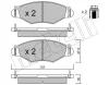 22-0254-0 METELLI Комплект тормозных колодок, дисковый тормоз
