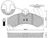 22-0262-1 METELLI Комплект тормозных колодок, дисковый тормоз