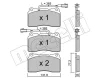 22-0288-4 METELLI Комплект тормозных колодок, дисковый тормоз