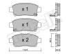 22-0292-0 METELLI Комплект тормозных колодок, дисковый тормоз