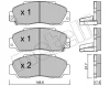 22-0298-0 METELLI Комплект тормозных колодок, дисковый тормоз