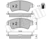 22-0313-0 METELLI Комплект тормозных колодок, дисковый тормоз