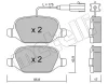 22-0323-2 METELLI Комплект тормозных колодок, дисковый тормоз