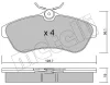 22-0329-0 METELLI Комплект тормозных колодок, дисковый тормоз