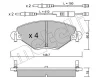 22-0331-0 METELLI Комплект тормозных колодок, дисковый тормоз