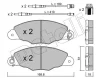 22-0334-1 METELLI Комплект тормозных колодок, дисковый тормоз