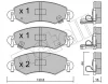 22-0339-0 METELLI Комплект тормозных колодок, дисковый тормоз