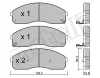 22-0374-0 METELLI Комплект тормозных колодок, дисковый тормоз