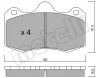 22-0392-0 METELLI Комплект тормозных колодок, дисковый тормоз