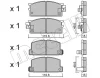 22-0466-0 METELLI Комплект тормозных колодок, дисковый тормоз