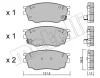 22-0475-0 METELLI Комплект тормозных колодок, дисковый тормоз