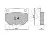 22-0494-0 METELLI Комплект тормозных колодок, дисковый тормоз