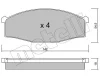 22-0497-0 METELLI Комплект тормозных колодок, дисковый тормоз