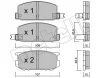 22-0498-0 METELLI Комплект тормозных колодок, дисковый тормоз