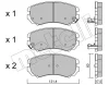 22-0503-0 METELLI Комплект тормозных колодок, дисковый тормоз