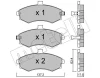 22-0504-0 METELLI Комплект тормозных колодок, дисковый тормоз