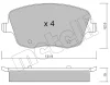 22-0547-0 METELLI Комплект тормозных колодок, дисковый тормоз