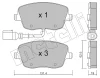 22-0547-1 METELLI Комплект тормозных колодок, дисковый тормоз