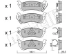 22-0570-0 METELLI Комплект тормозных колодок, дисковый тормоз
