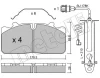 22-0582-3K METELLI Комплект тормозных колодок, дисковый тормоз