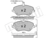 22-0601-1 METELLI Комплект тормозных колодок, дисковый тормоз