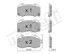 22-0651-3 METELLI Комплект тормозных колодок, дисковый тормоз