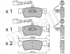 22-0661-0 METELLI Комплект тормозных колодок, дисковый тормоз