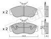 22-0663-0 METELLI Комплект тормозных колодок, дисковый тормоз