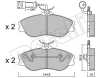 22-0663-1 METELLI Комплект тормозных колодок, дисковый тормоз