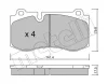 22-0669-0 METELLI Комплект тормозных колодок, дисковый тормоз