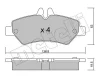 22-0672-0 METELLI Комплект тормозных колодок, дисковый тормоз