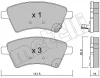 22-0702-0 METELLI Комплект тормозных колодок, дисковый тормоз