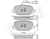 22-0704-1 METELLI Комплект тормозных колодок, дисковый тормоз