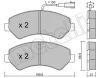 22-0709-2 METELLI Комплект тормозных колодок, дисковый тормоз