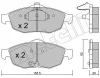 22-0715-0 METELLI Комплект тормозных колодок, дисковый тормоз