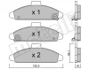 22-0723-0 METELLI Комплект тормозных колодок, дисковый тормоз