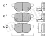 22-0746-0 METELLI Комплект тормозных колодок, дисковый тормоз