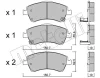 22-0795-0 METELLI Комплект тормозных колодок, дисковый тормоз