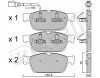 22-0831-0 METELLI Комплект тормозных колодок, дисковый тормоз