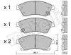 22-0838-0 METELLI Комплект тормозных колодок, дисковый тормоз