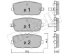 22-0871-0 METELLI Комплект тормозных колодок, дисковый тормоз