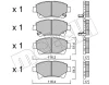 22-0877-0 METELLI Комплект тормозных колодок, дисковый тормоз