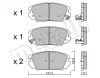 22-0885-0 METELLI Комплект тормозных колодок, дисковый тормоз