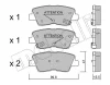 22-0886-1 METELLI Комплект тормозных колодок, дисковый тормоз