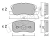 22-0940-0 METELLI Комплект тормозных колодок, дисковый тормоз