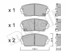 22-0941-0 METELLI Комплект тормозных колодок, дисковый тормоз