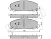 22-0946-0 METELLI Комплект тормозных колодок, дисковый тормоз