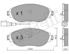 22-0952-0 METELLI Комплект тормозных колодок, дисковый тормоз