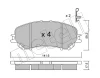 22-1010-1 METELLI Комплект тормозных колодок, дисковый тормоз